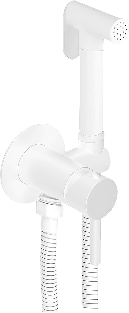 Гигиенический душ BOCH MANN Braies CK-P07W со смесителем, С ВНУТРЕННЕЙ ЧАСТЬЮ, белый матовый