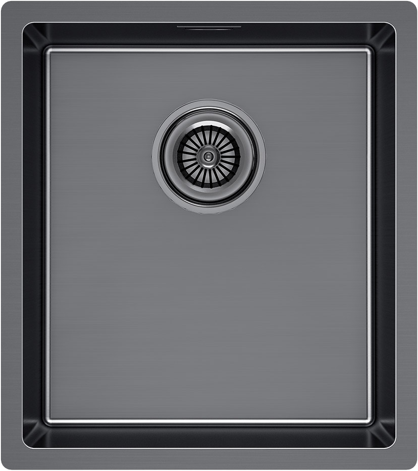 Мойка кухонная Paulmark Yuni YU39-GM вороненая сталь
