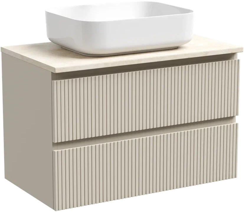 Тумба под раковину со столешницей Sancos Snob T 80 beige soft, столешница бежевая