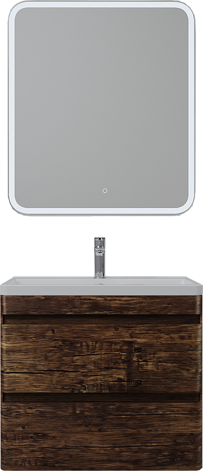 Мебель для ванной комнаты Style Line Атлантика 70 Люкс Plus, подвесная, старое дерево