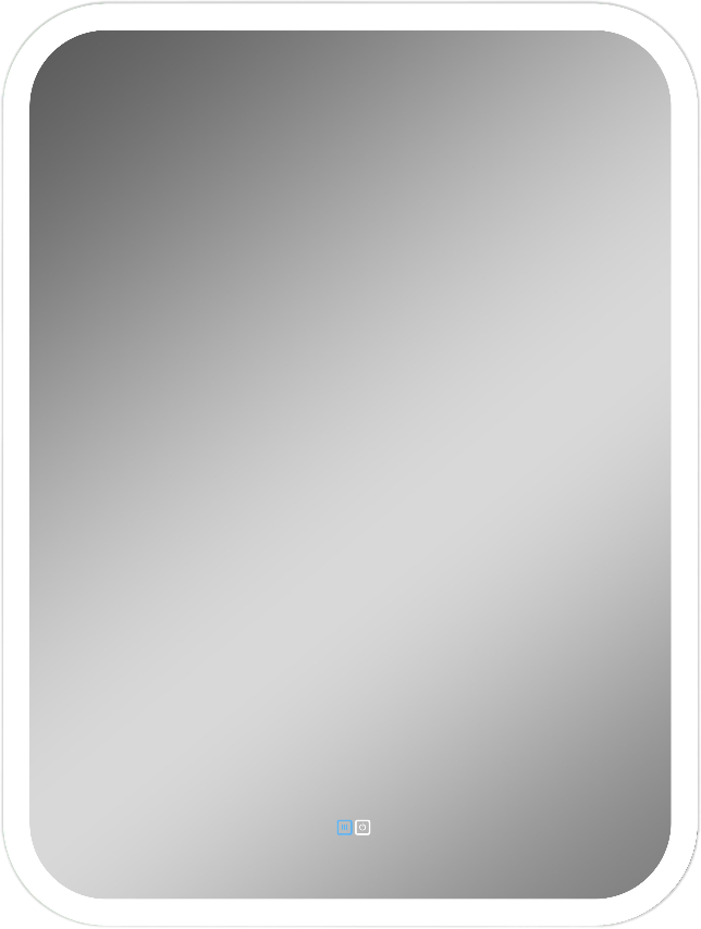 Зеркало CONTINENT Glamour ЗЛП536 70х90 с подсветкой, с подогревом