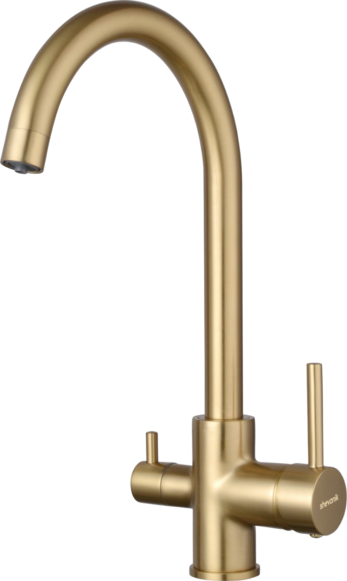 Смеситель для кухни Shevanik S128G золотой сатин