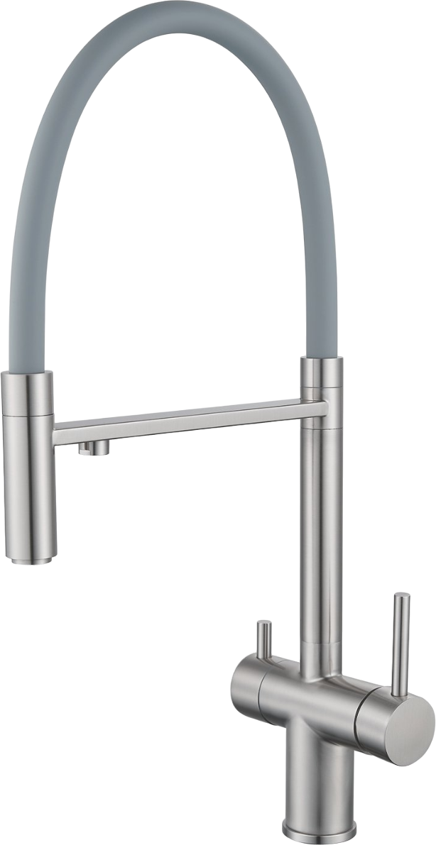 Смеситель для кухни Shevanik S178L с гибким изливом, сатин