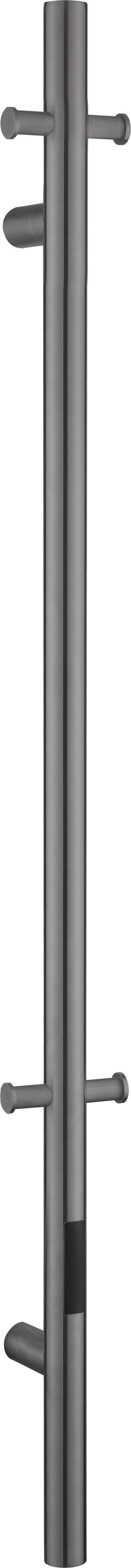 Полотенцесушитель электрический Boheme Uno 726-GM 150x10 см, скрытое подключение, gun metal, I-образный, из стали