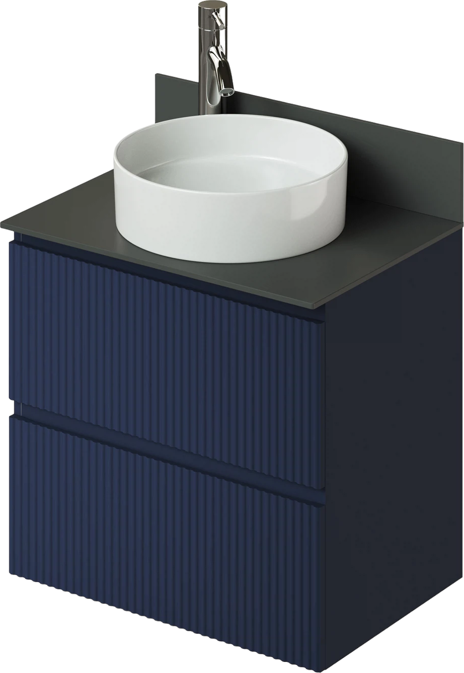 Тумба под раковину со столешницей Itana Kate 65 подвесная, океания