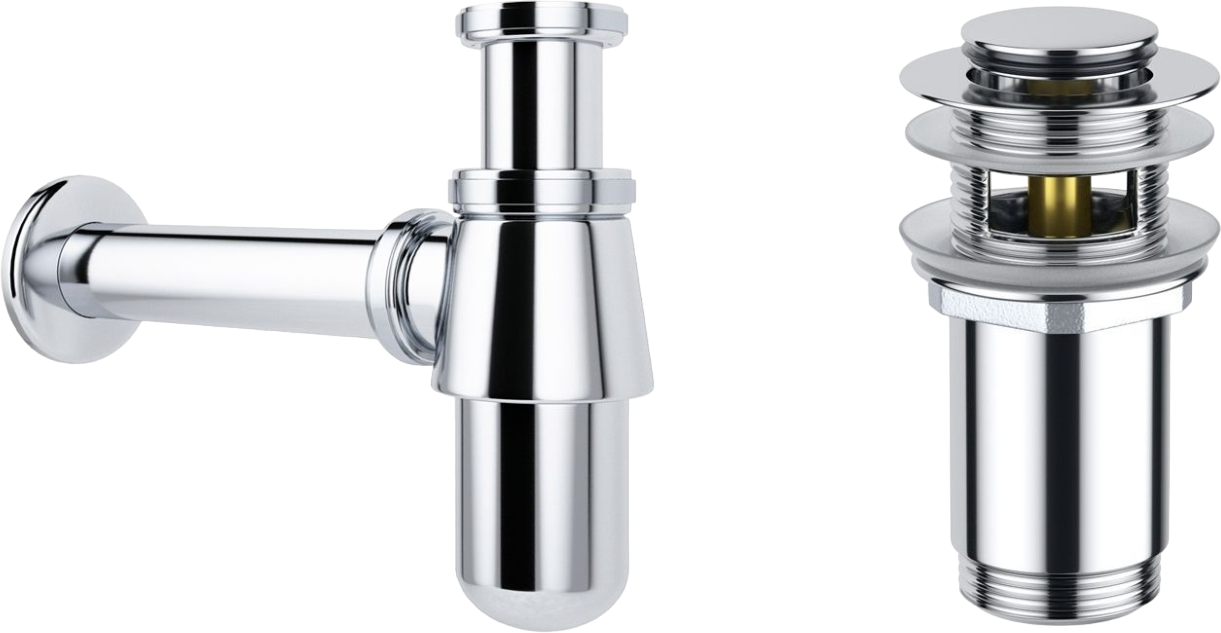 Комплект Wellsee Drainage System 182103001 32 мм, бутылочный, хром