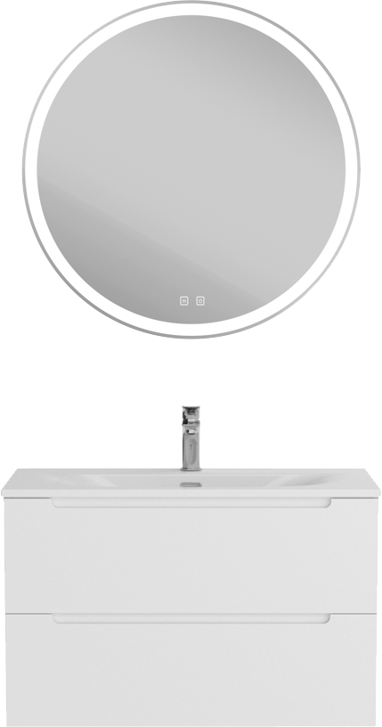 Мебель для ванной комнаты BelBagno Etna 90 bianco opaco, раковина BB-8099-90