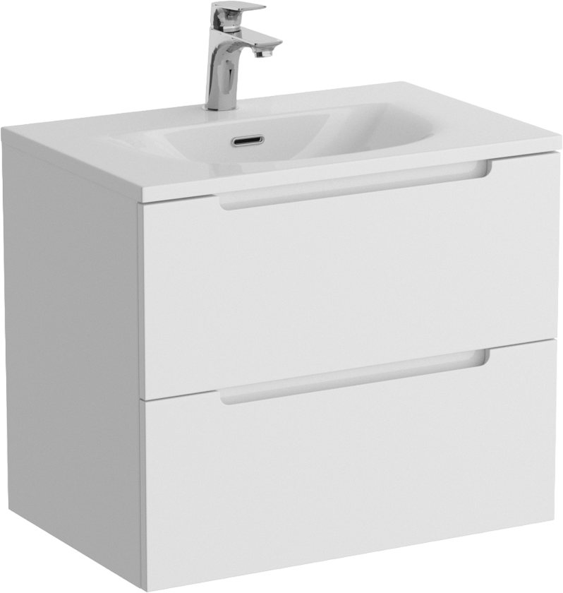 Тумба с раковиной BelBagno Etna 39 70 bianco lucido, раковина BB-8099-3-70