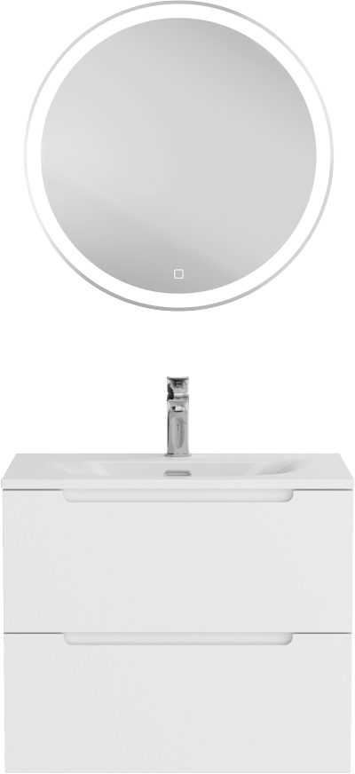 Мебель для ванной комнаты BelBagno Etna 39 70 bianco lucido, раковина BB-8099-3-70