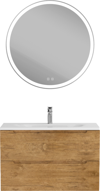 Мебель для ванной комнаты BelBagno Etna 39 80 rovere nature, раковина BB-8099-3-80