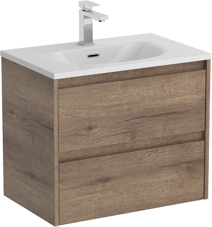 Тумба с раковиной BelBagno Kraft 39 60 rovere tabacco, раковина BB-8099-3-60