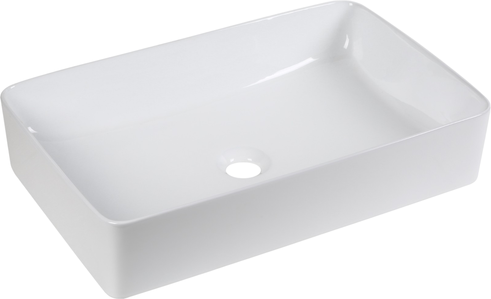 Накладная раковина Milleau Miel MU7060C-GW 60 глянцевая белая, прямоугольная