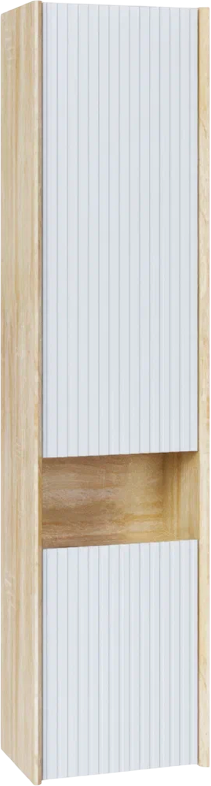 Шкаф-пенал для ванной Jorno Tossony 140 сонома светлая, белый