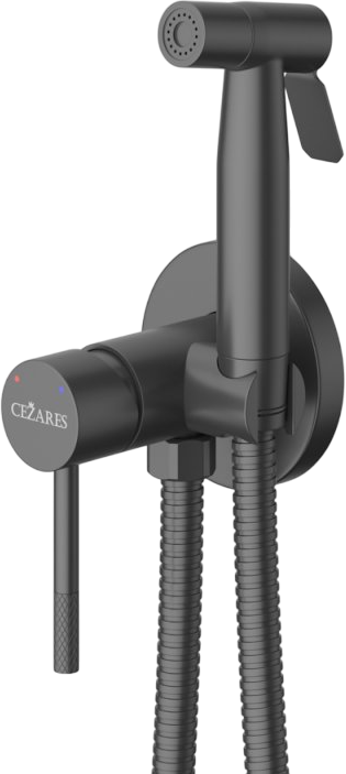 Гигиенический душ Cezares Relax RELAX-DIF-NOP С ВНУТРЕННЕЙ ЧАСТЬЮ, матовый черный