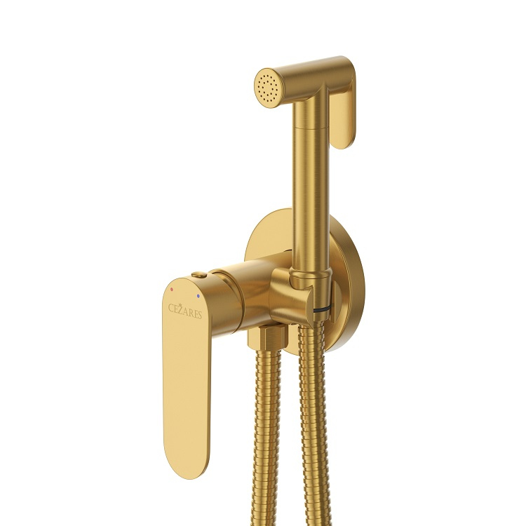 Гигиенический душ Cezares Stylus STYLUS-DIF-BORO С ВНУТРЕННЕЙ ЧАСТЬЮ, брашированное золото