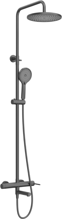 Душевая стойка Cezares Relax RELAX-CVD-NOP со смесителем и изливом, матовый черный