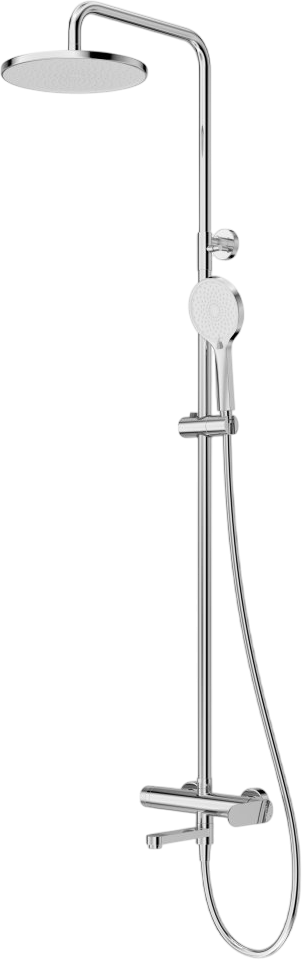 Душевая стойка Cezares Stylus STYLUS-CVD-01 со смесителем и изливом, хром