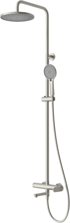 Душевая стойка Cezares Stylus STYLUS-CVD-IN со смесителем и изливом, сатин