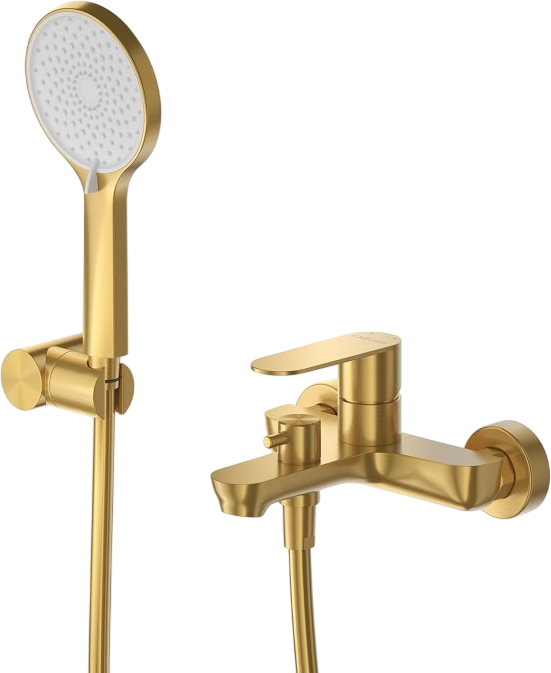 Смеситель для ванны с душем Cezares Stylus STYLUS-VD-BORO брашированное золото