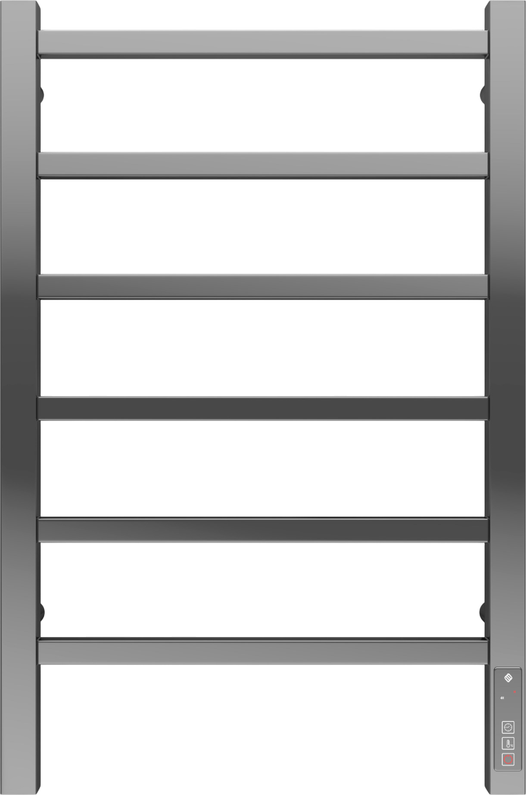 Полотенцесушитель электрический Terminus Ватикан П6 65x45 см, подключение справа, слева, нержавеющая сталь полированная, лесенка