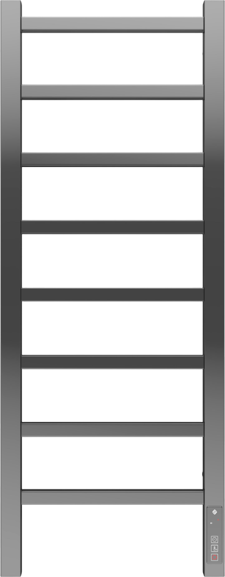 Полотенцесушитель электрический Terminus Ватикан П8 85x35 см, подключение справа, слева, нержавеющая сталь полированная, лесенка