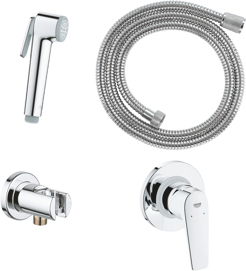 Гигиенический душ Grohe BauFlow 29328000 со смесителем, С ВНУТРЕННЕЙ ЧАСТЬЮ, хром