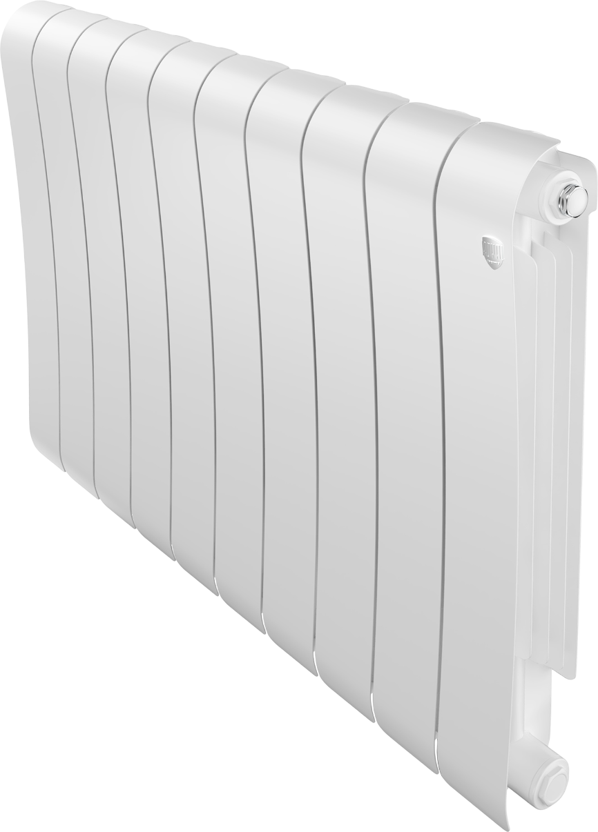 Радиатор биметаллический секционный Royal Thermo Infinity 500 10 секций, боковое подключение, дорожный белый RAL 9016