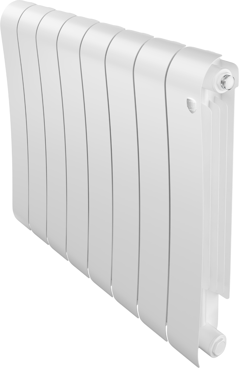Радиатор биметаллический секционный Royal Thermo Infinity 500 8 секций, боковое подключение, bianco traffico