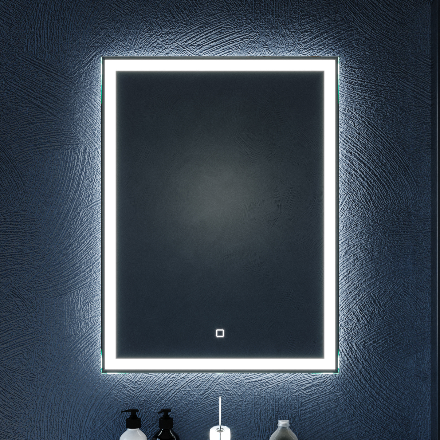 Зеркало в ванную комнату Silver Mirrors Norma - Lite 600х800 (открытая подсветка, сенсорный выключатель) зеркало