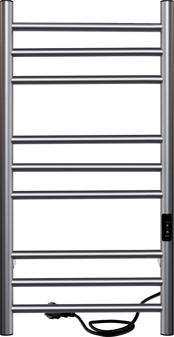 Полотенцесушитель электрический Indigo Line Trinity LСLTE80-40GFMRt 80x45 см, подключение справа, слева, graphite metallic, лесенка