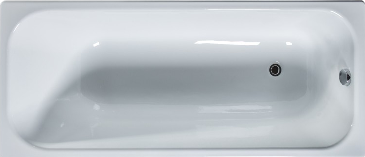 Чугунная ванна Универсал Элегия 170x70 см, пристенная, белая, на ножках