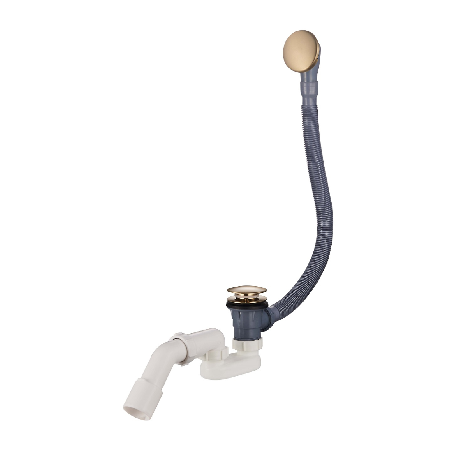 Слив-перелив для ванны Raglo R600 R600.31.03 32 мм, клик-клак, золотой сатин, с сифоном