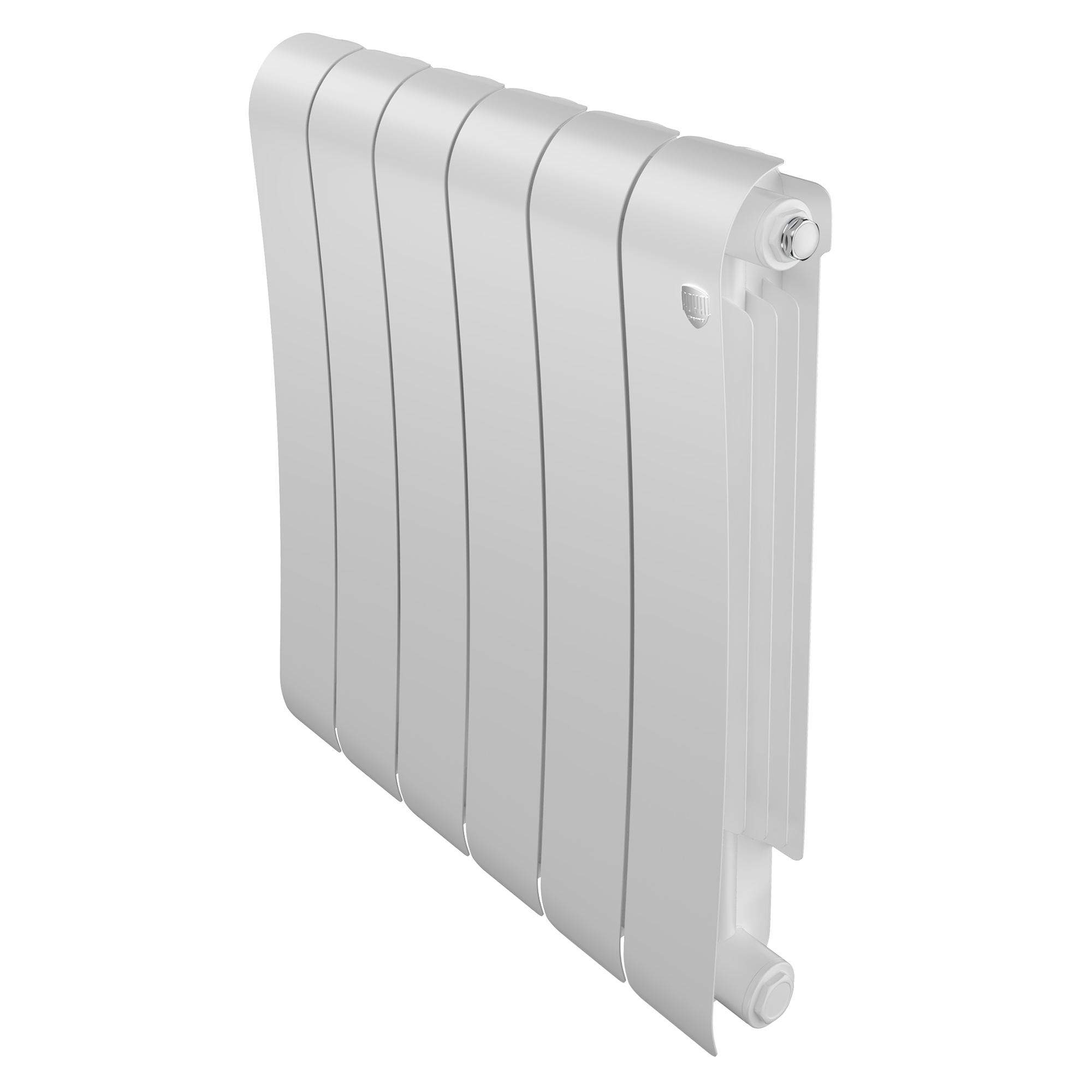 Радиатор биметаллический секционный Royal Thermo Infinity 500 6 секций, боковое подключение, дорожный белый RAL 9016