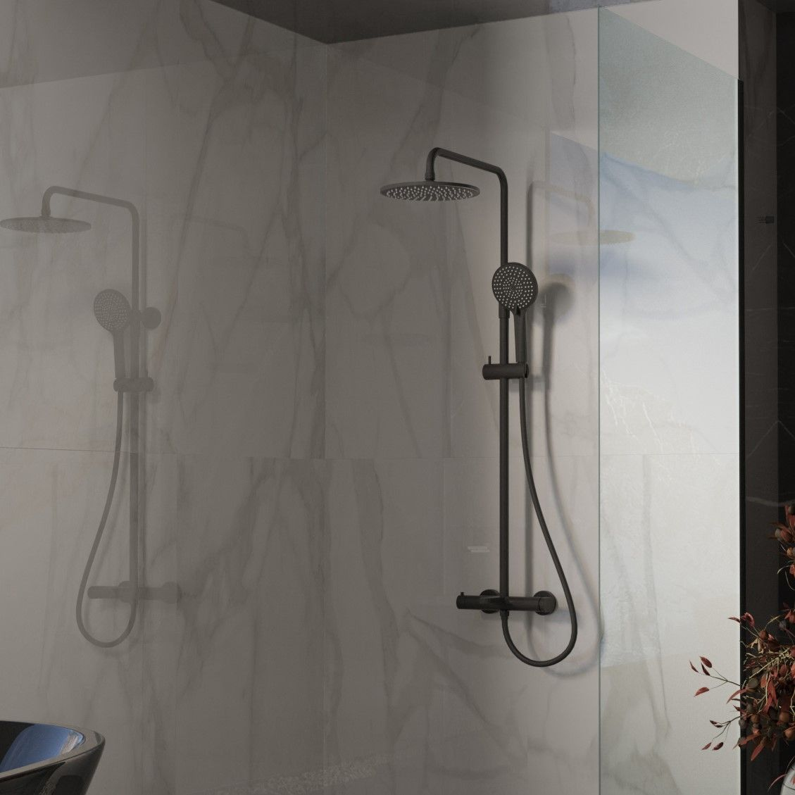 Душевая стойка Vincea Rondo VSFS-1R1MB