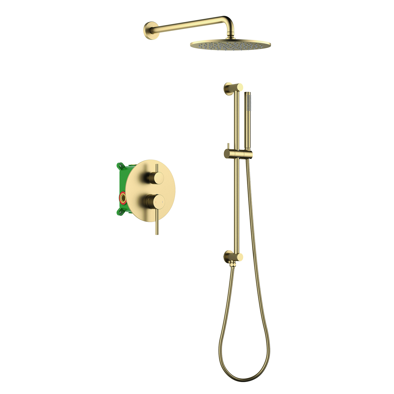 Душевой комплект Timo Saona SX-2309/17SM С ВНУТРЕННЕЙ ЧАСТЬЮ, матовое золото