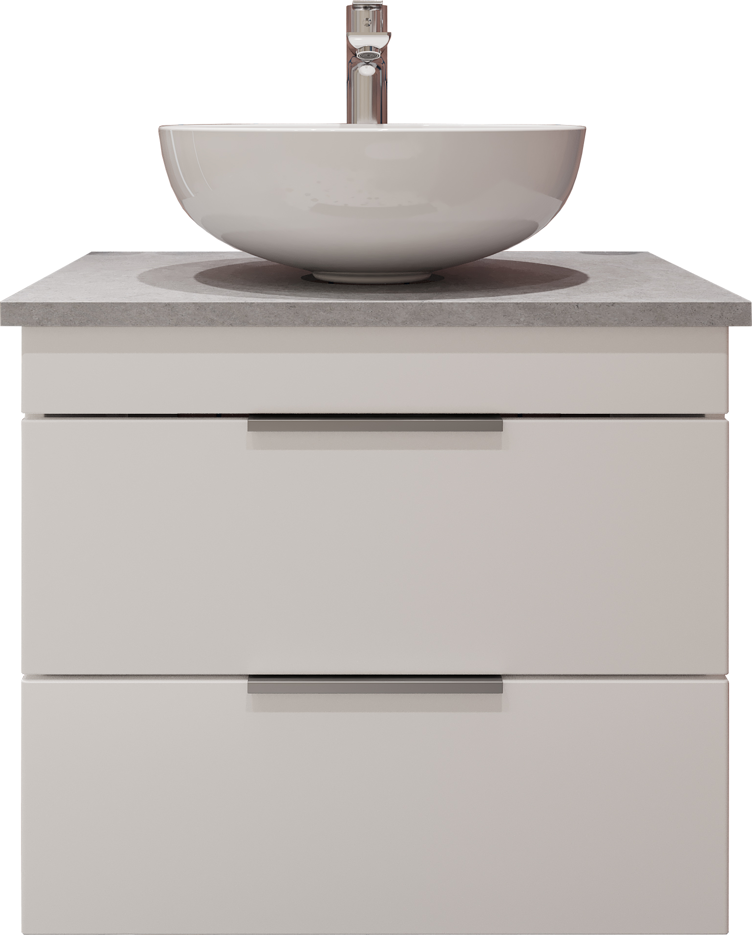 Тумба под раковину со столешницей STWORKI Копенгаген 60 белая, матовая серая