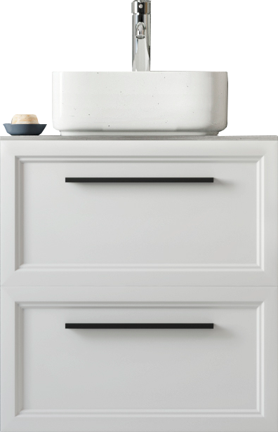 Тумба под раковину со столешницей STWORKI Эстерсунд 60 матовая белая, роверелла