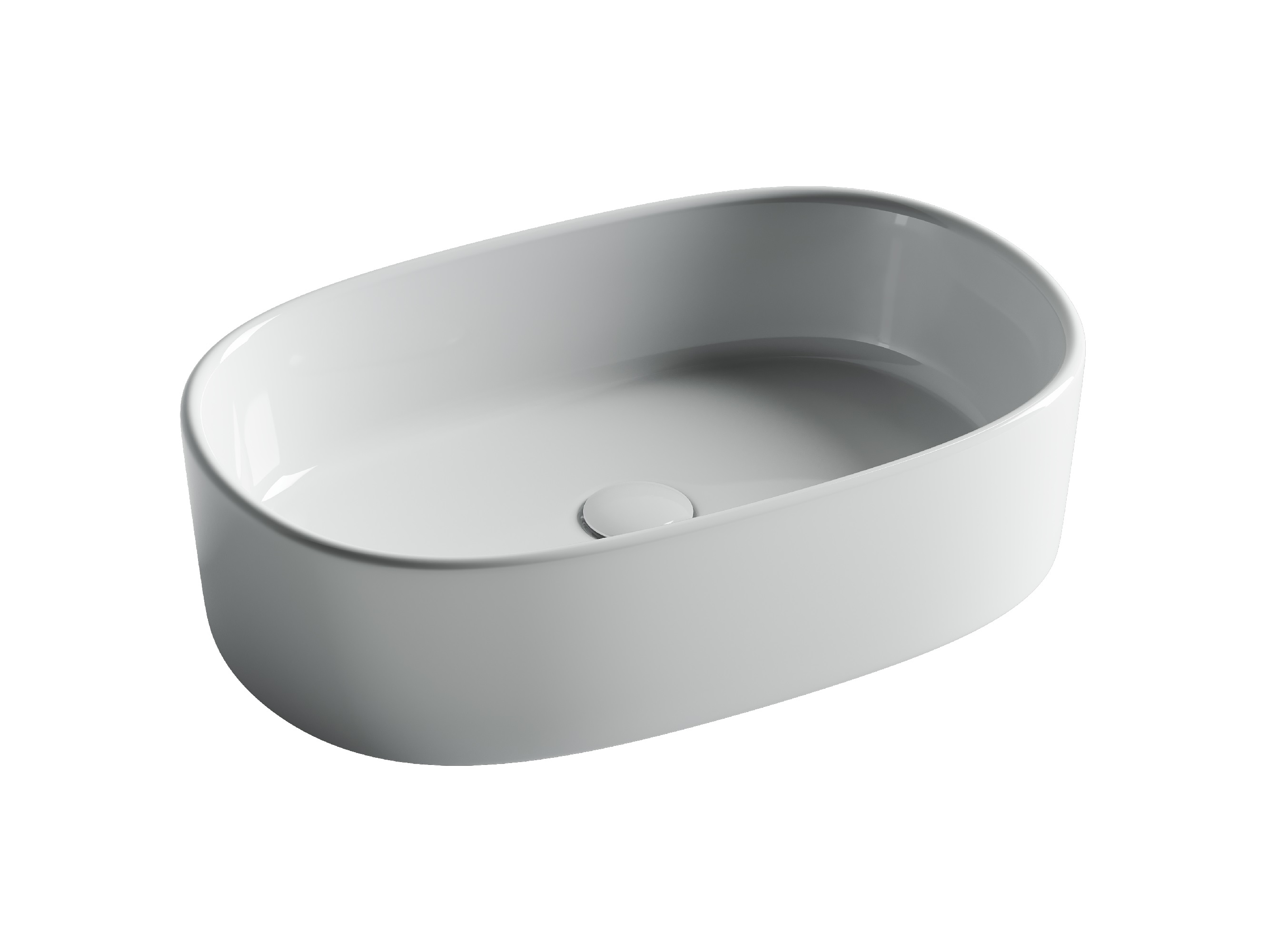 Накладная раковина Ceramicanova Element CN6075 56 глянцевая белая, овальная