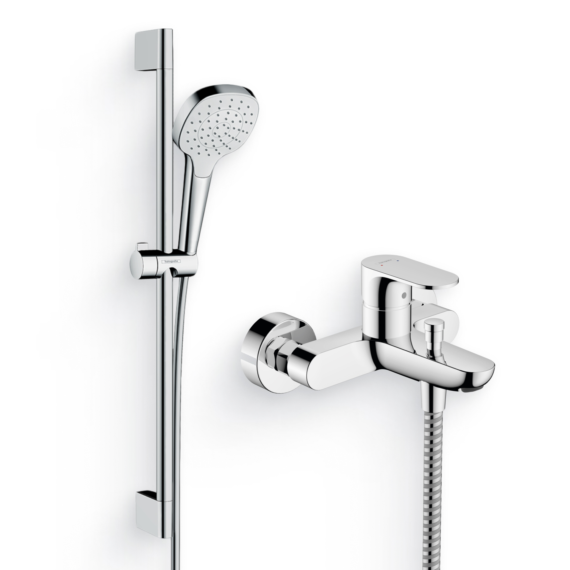 Душевой комплект Гарнитур Hansgrohe Croma Select E 26584400 + Смеситель Rebris S 72440000