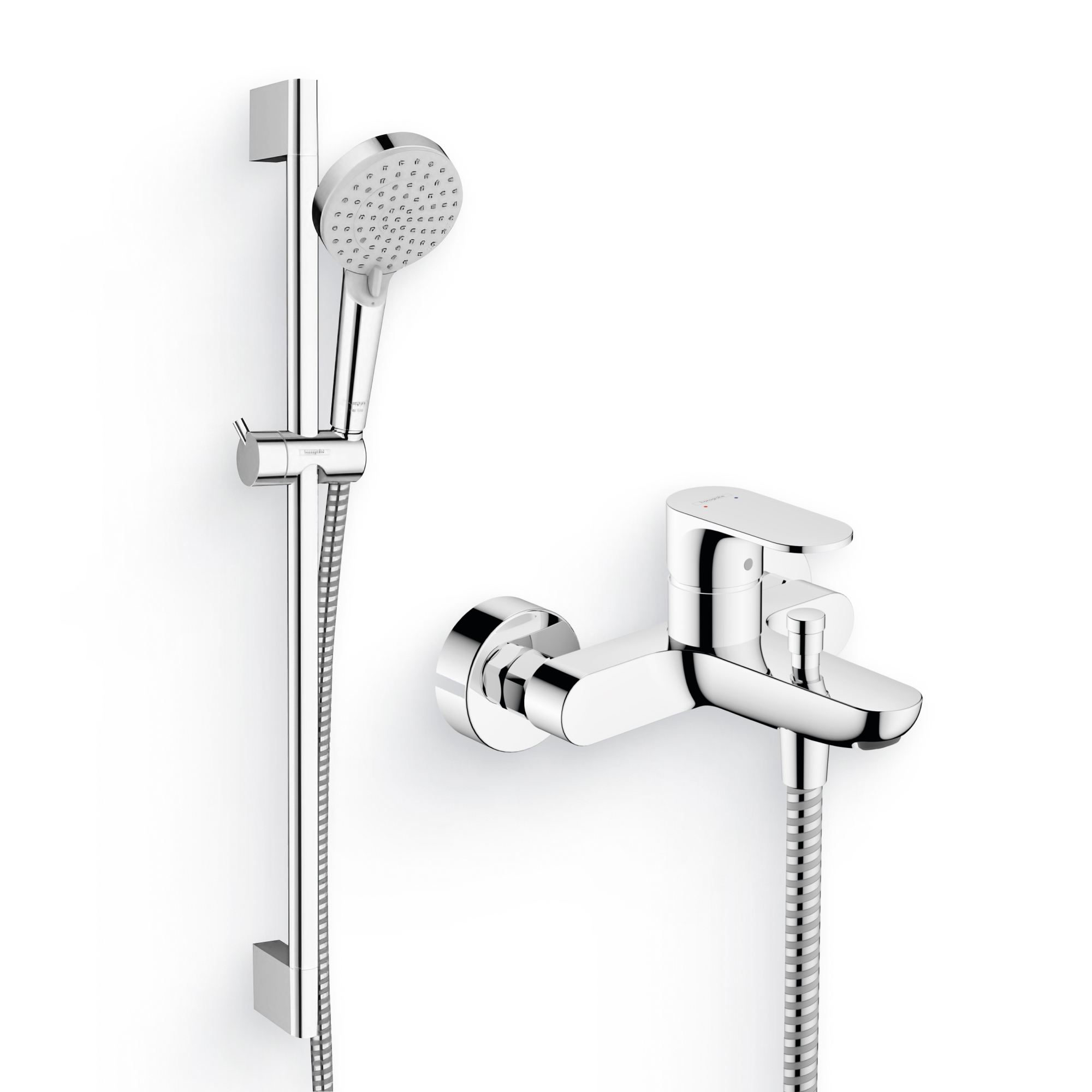 Душевой комплект Гарнитур Hansgrohe Vernis Blend 26275000, хром + Смеситель Rebris S 72440000, хром