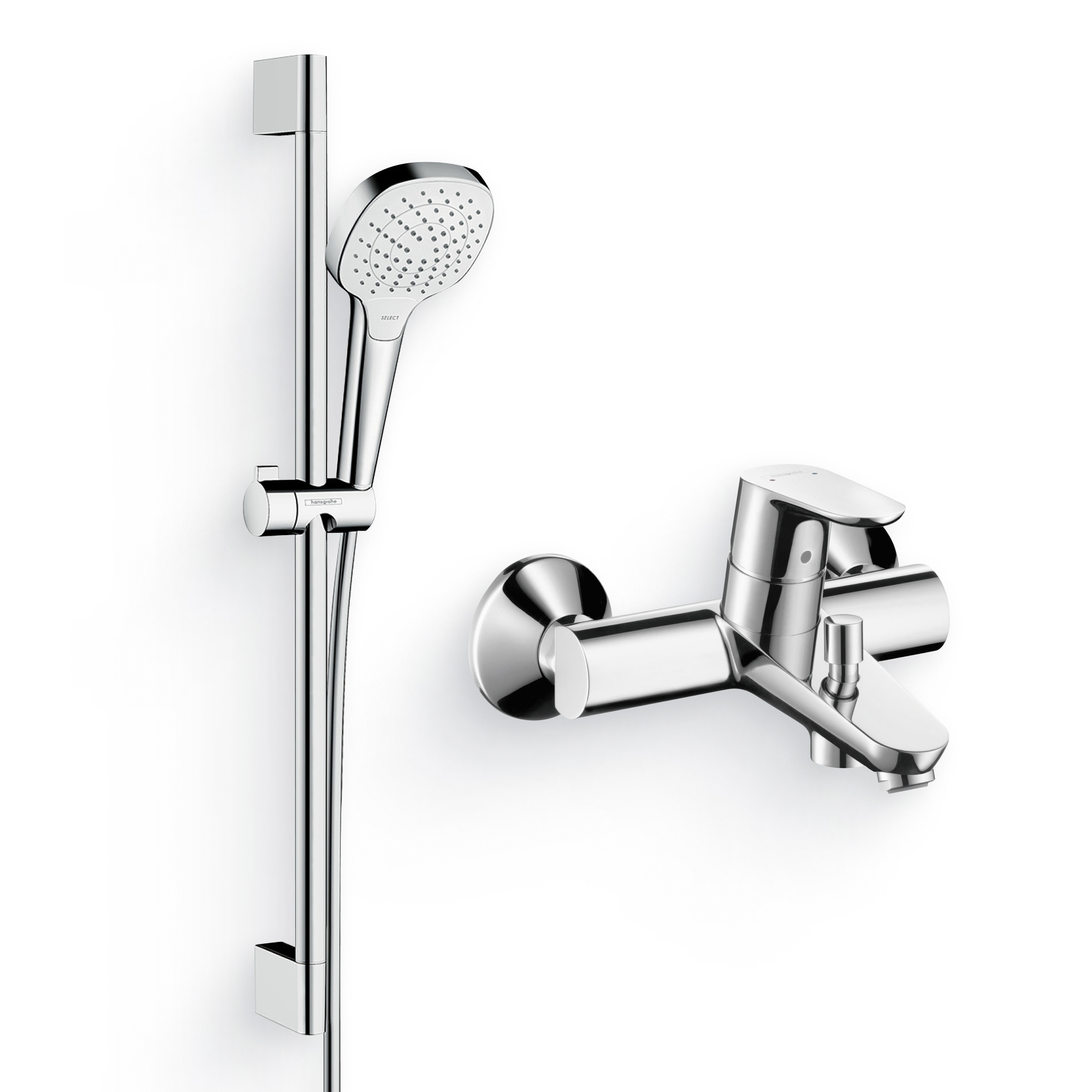 Душевой комплект Смеситель Hansgrohe Focus E2 + Гарнитур Croma Select E Vario 26582400