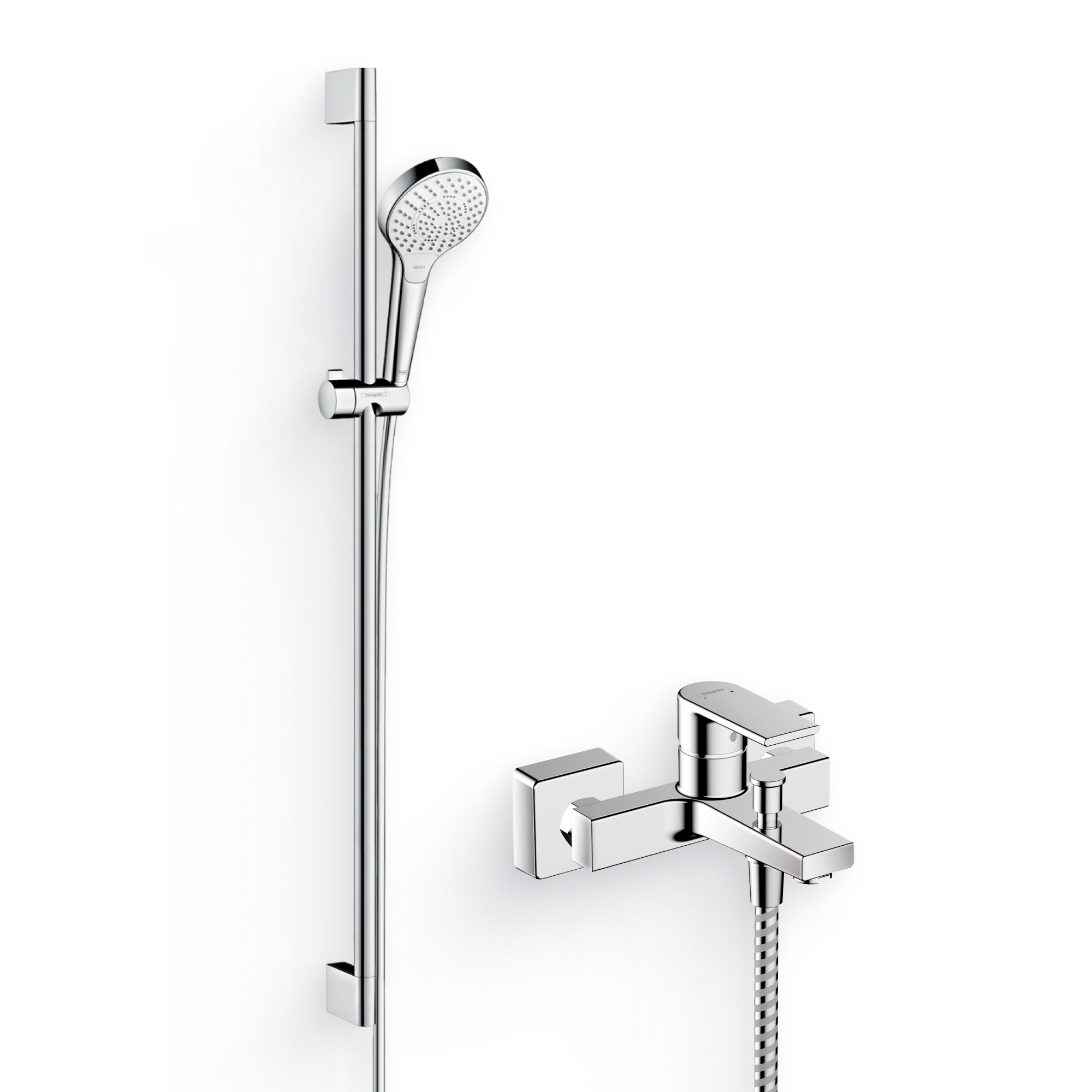 Душевой комплект Гарнитур Hansgrohe Croma Select S Multi 26570400 + Смеситель Vernis Shape 71450000, хром