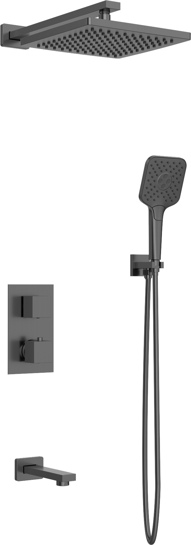 Душевой комплект AltroBagno Lamberto AltroBagnoLamberto040411GM С ВНУТРЕННЕЙ ЧАСТЬЮ, оружейная сталь