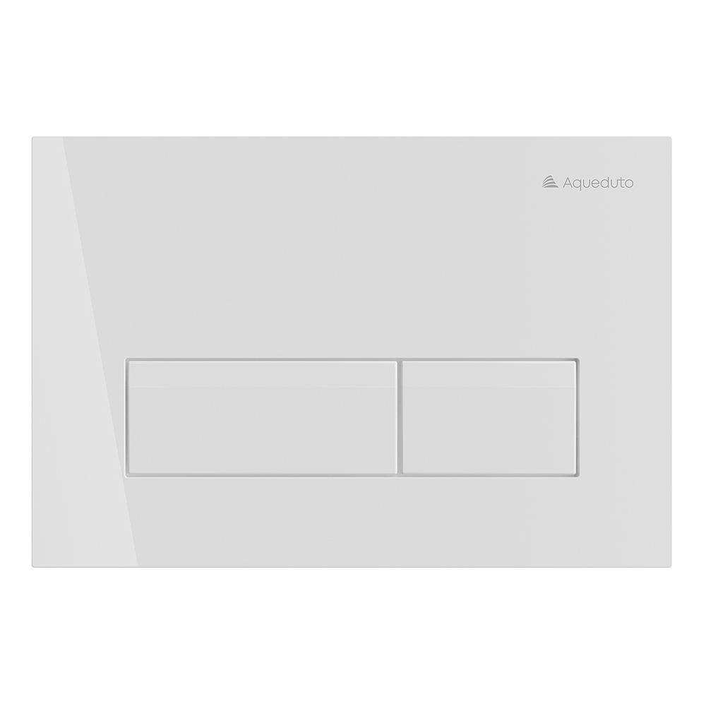 Кнопка смыва для унитаза Aqueduto Retangulo Novo RET0210 АБС-пластик, цвет глянцевый белый