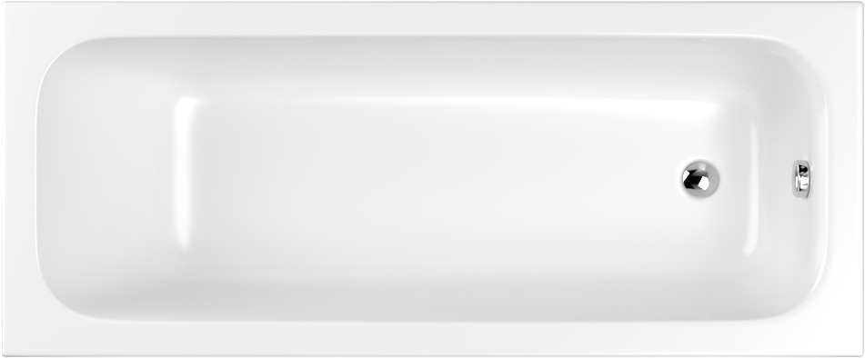 Акриловая ванна WHITECROSS Vibe 180x75 см, пристенная, белая, с каркасом