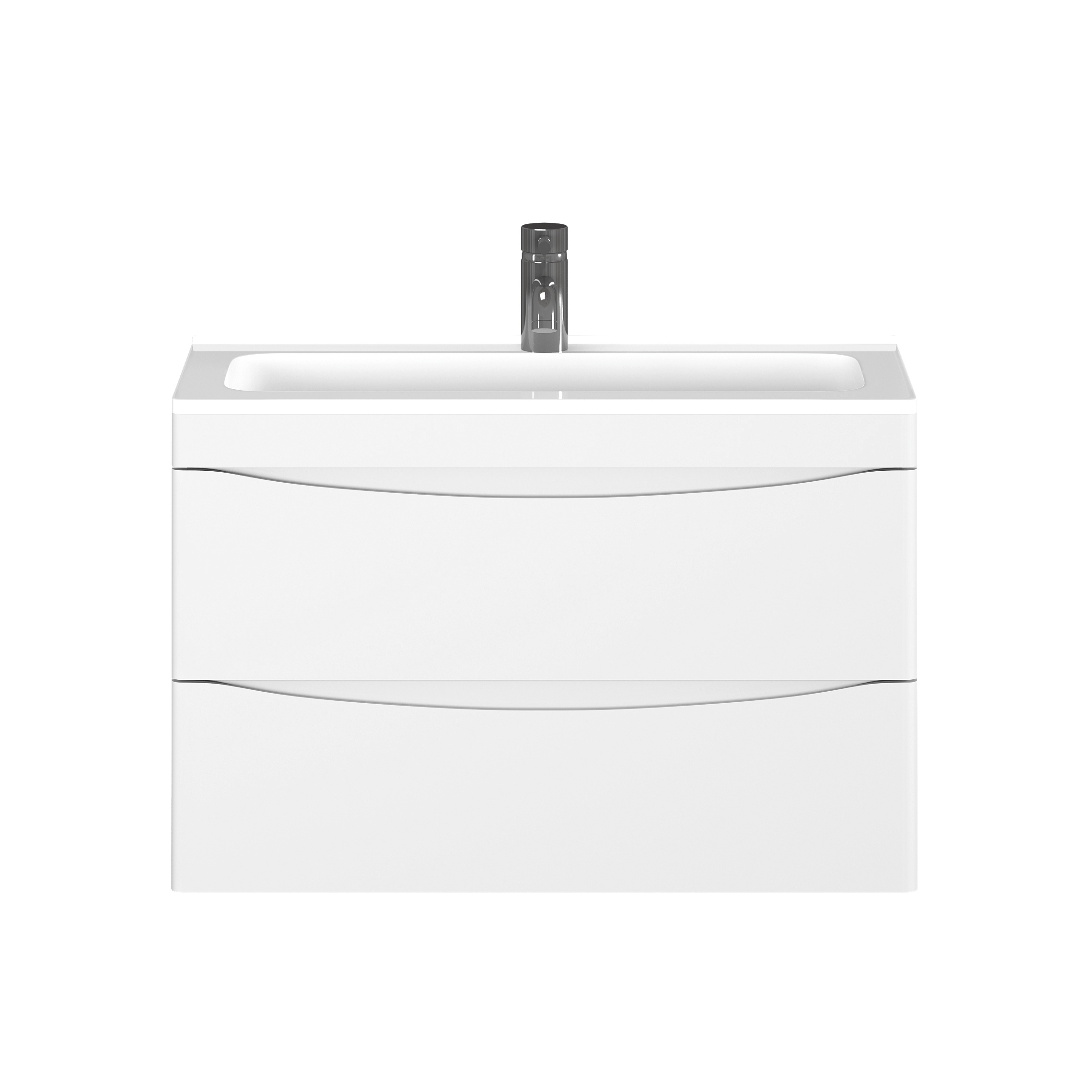 Тумба под раковину без столешницы Creto Oro 80 подвесная, white