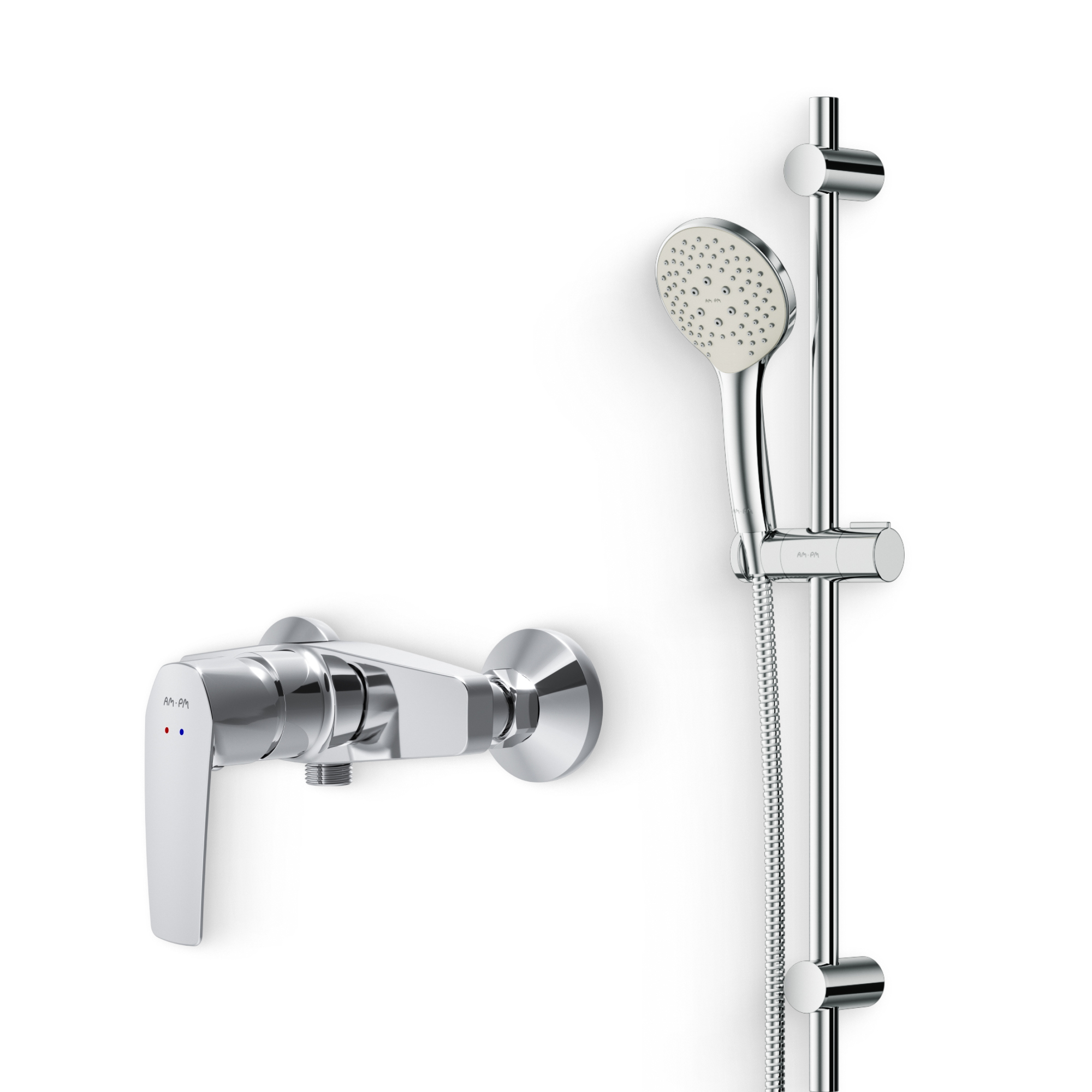 Душевой комплект Смеситель для душа AM.PM Gem + Гарнитур F0190100, хром