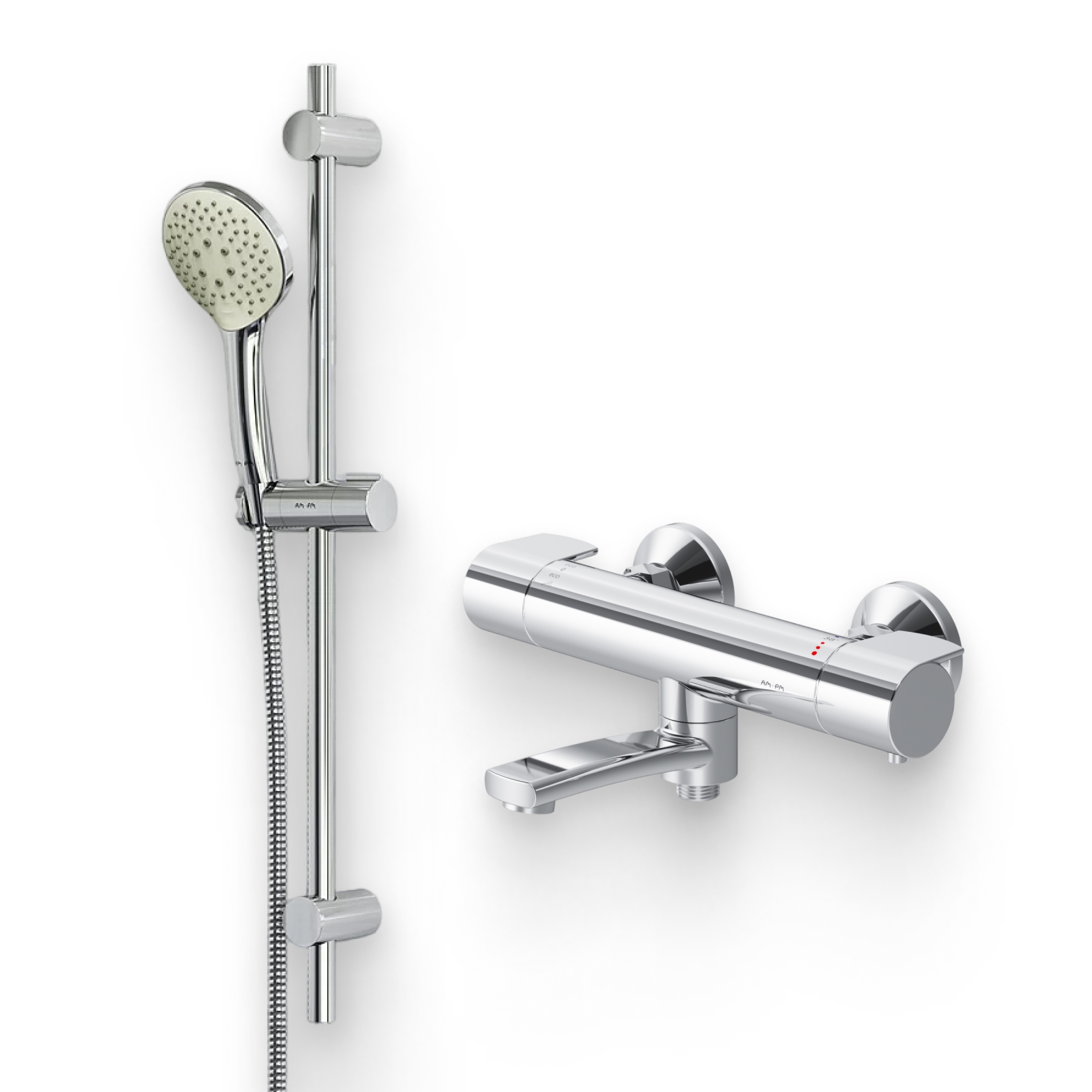 Душевой комплект Термостат AM.PM X-Joy F85A50000, для душа + Гарнитур Gem F0190100, хром