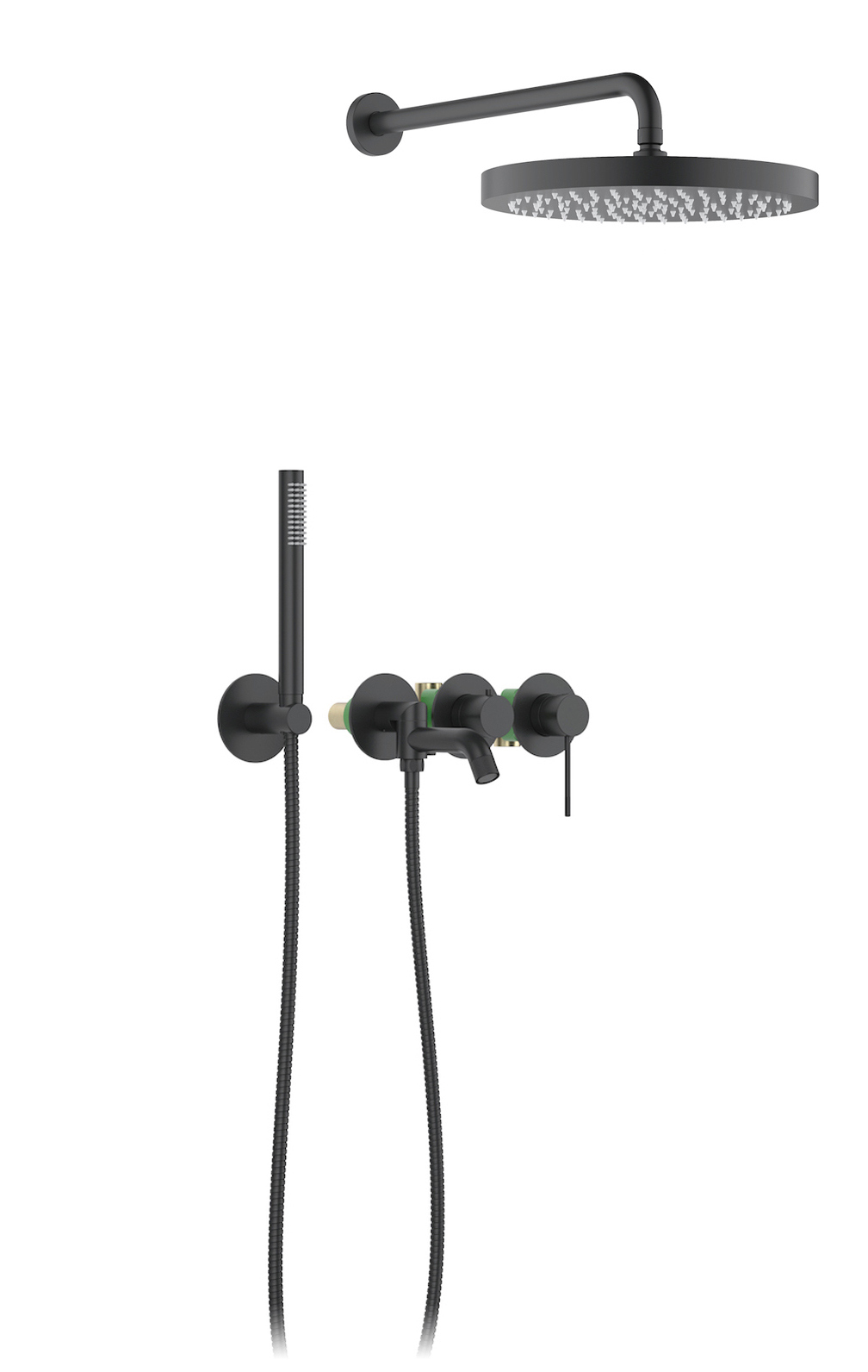 Душевой комплект Timo Saona SX-2348/03SM С ВНУТРЕННЕЙ ЧАСТЬЮ, черный