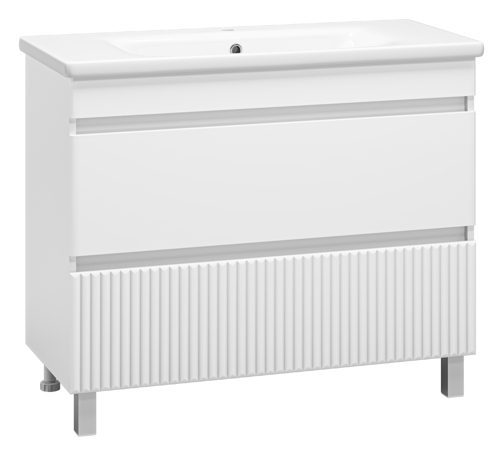 Тумба под раковину без столешницы Misty Мира 100 напольная, белая